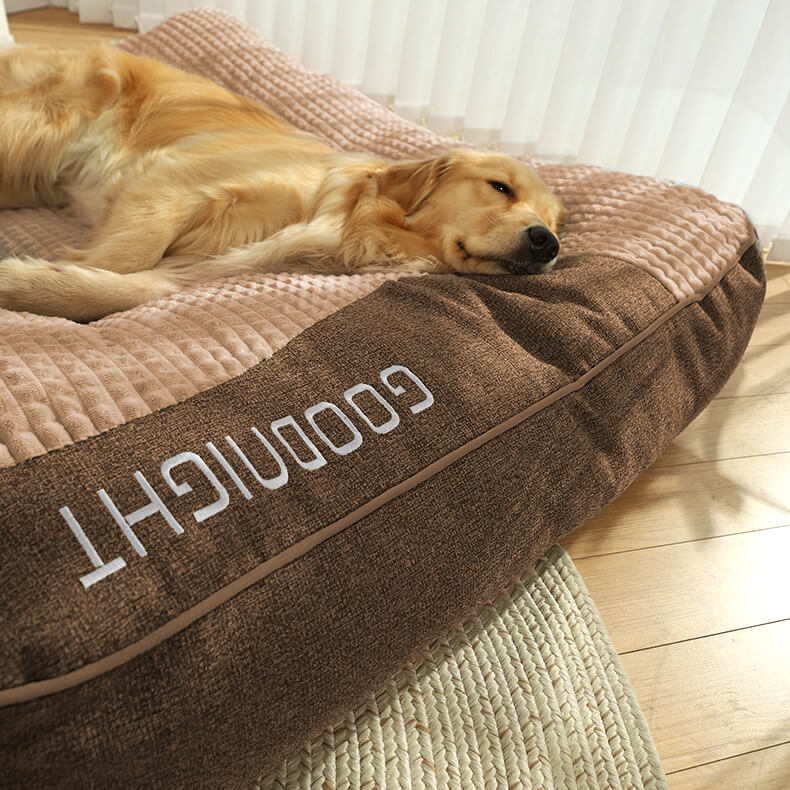 Dog Bed Orthopedic Raised Headrest Machine-Washable Cover