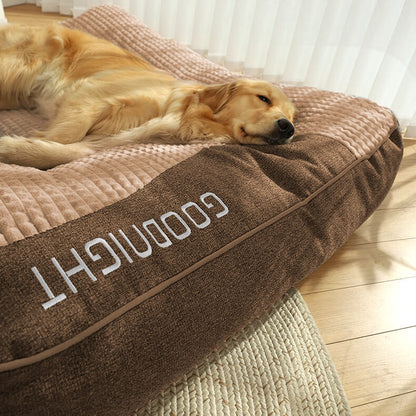Dog Bed Orthopedic Raised Headrest Machine-Washable Cover