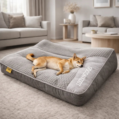 Dog Bed Orthopedic Raised Headrest Machine-Washable Cover