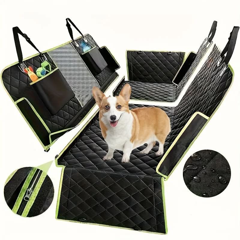 Dog Car Seat Cover Quilted 6-In-1 Non-Slip