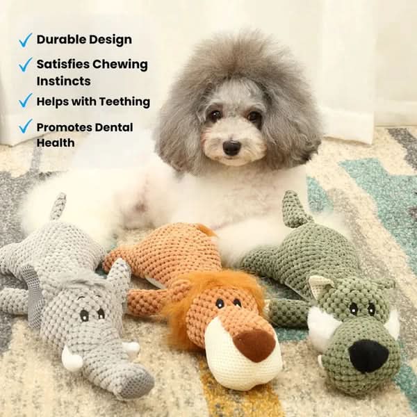 Dog Chew Toy Textured Denim Durable for Strong Chewers