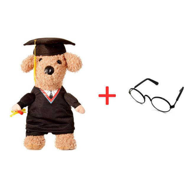 Dog Costume Professor Theme Breathable Cotton Blend