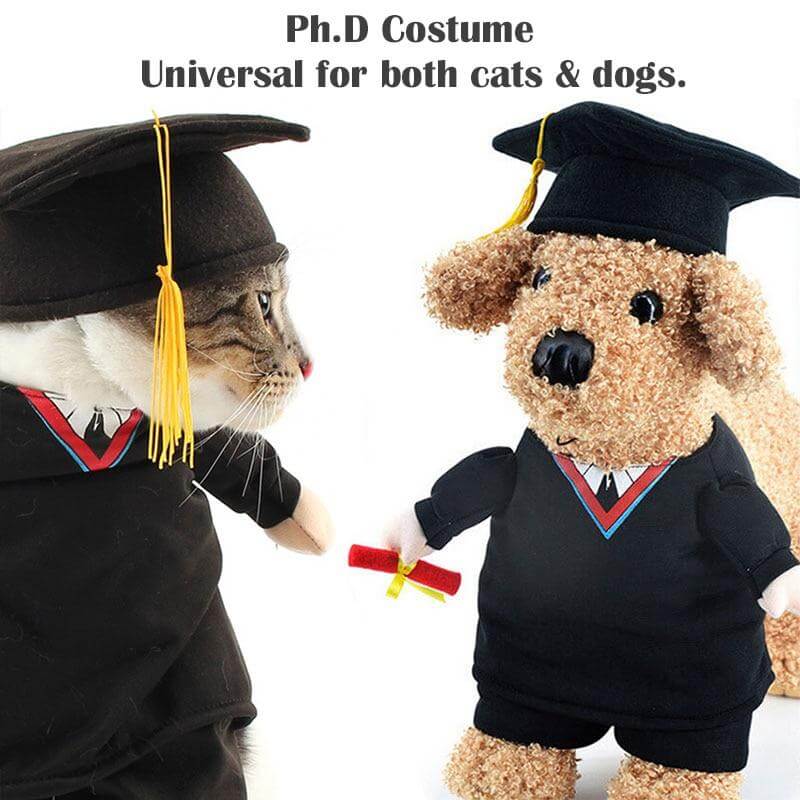 Dog Costume Professor Theme Breathable Cotton Blend