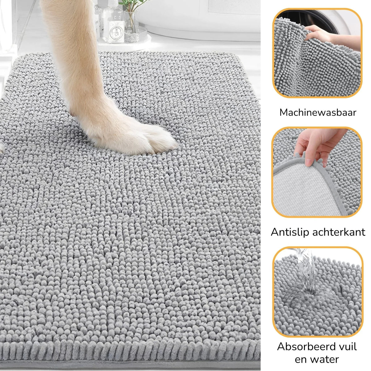 Dog Door Mat Absorbent Non-Slip Backing