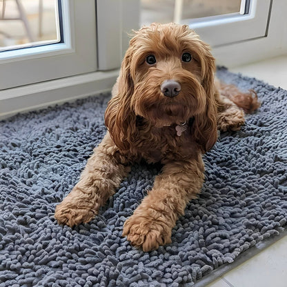 Dog Door Mat Absorbent Non-Slip Muddy Paw Protection