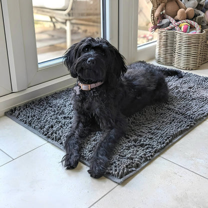 Dog Door Mat Absorbent Non-Slip Muddy Paw Protection