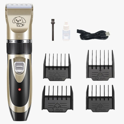 Dog Grooming Trimmer Cordless Quiet Motor Four Guide Combs