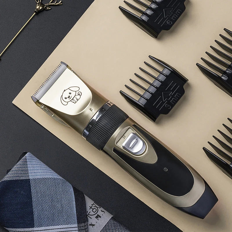 Dog Grooming Trimmer Quiet Cordless Four Guide Combs