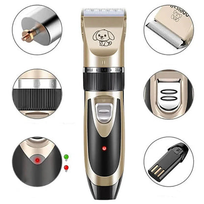 Dog Grooming Trimmer Quiet Cordless Four Guide Combs