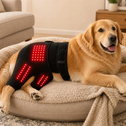 Dog Red Light Therapy Wrap Hands-Free Adjustable 660nm & 850nm Near-Infrared Lights