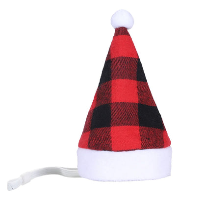 Dog Santa Hat Soft Plush Adjustable Fit