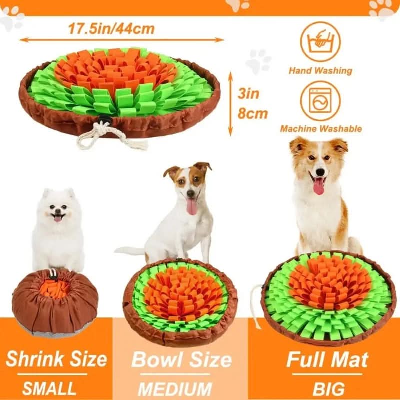 Dog Snuffle Mat Slow-Feeding Eco-Friendly Felt Foldable & Washable