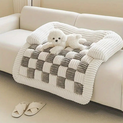 Dog Sofa Bed Cotton Microfiber Plush Non-Slip