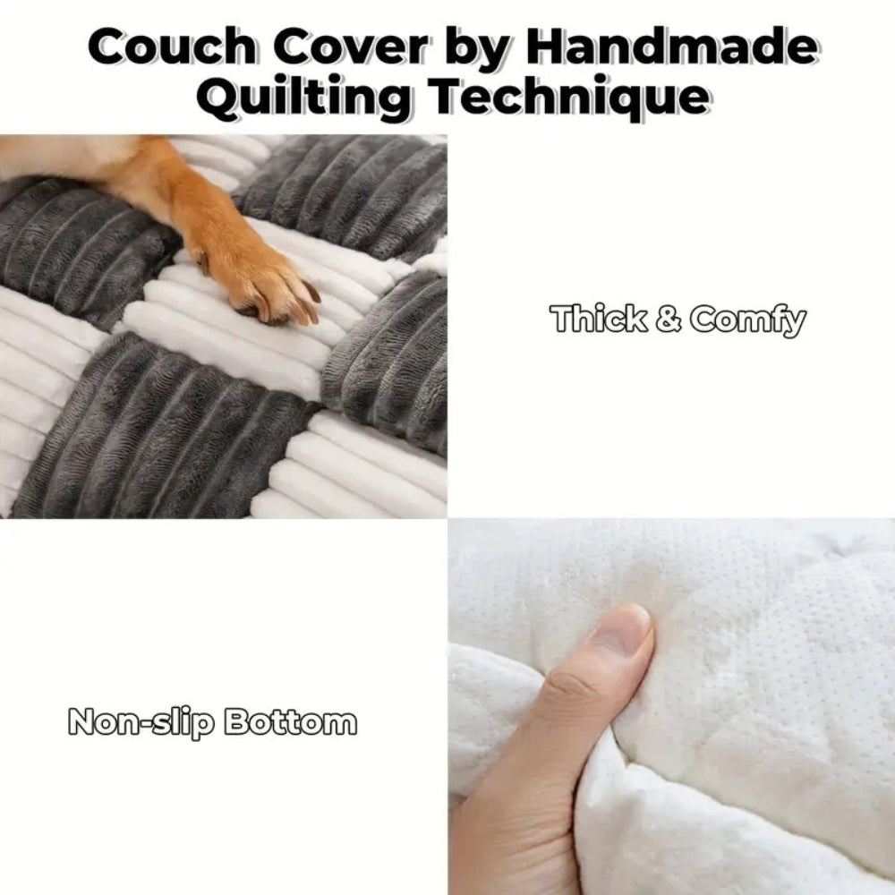 Dog Sofa Bed Cotton Microfiber Plush Non-Slip