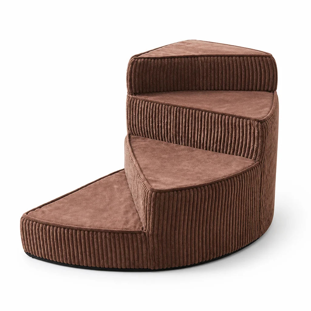 Dog Stairs Orthopedic Foam Non-Slip Corduroy Cover
