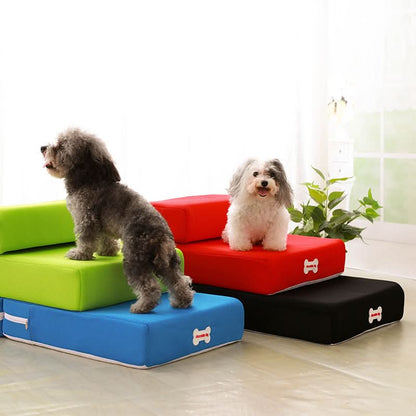 Dog Stairs Two-Step Soft Padded Non-Slip Washable Cover