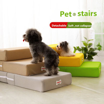 Dog Stairs Two-Step Soft Padded Non-Slip Washable Cover