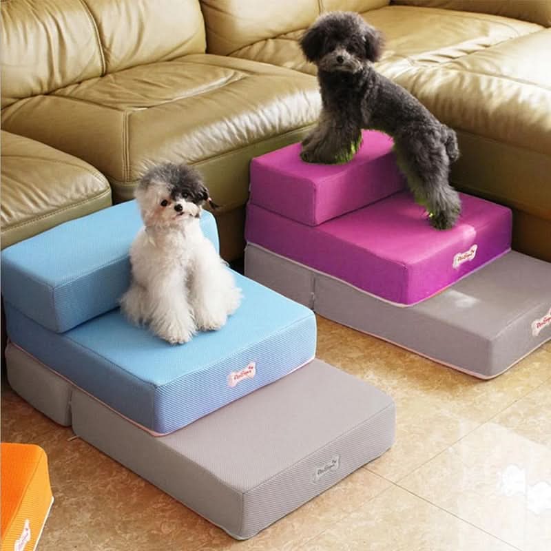 Dog Stairs Two-Step Soft Padded Non-Slip Washable Cover