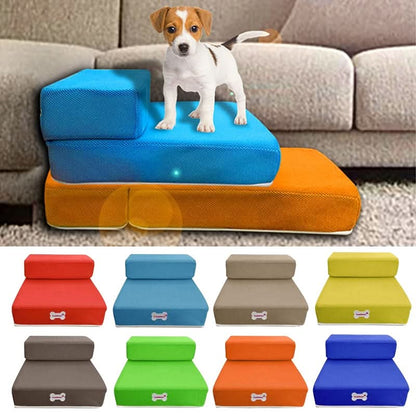 Dog Stairs Two-Step Soft Padded Non-Slip Washable Cover