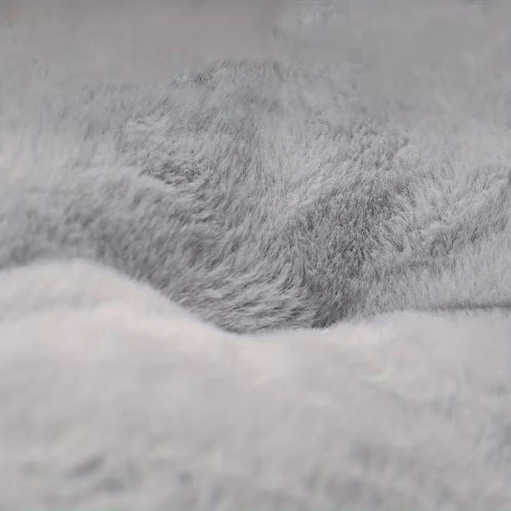 Donut Pet Bed Plush Raised Sides Removable Washable Mat