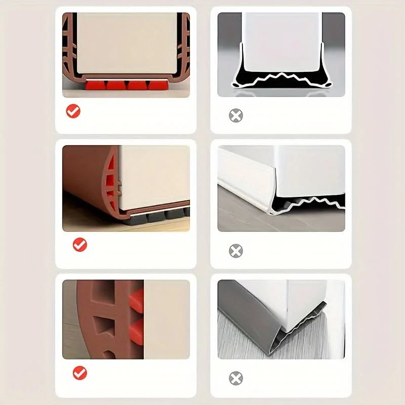 Door Draft Stopper Adjustable Foam Filled Trim To Fit