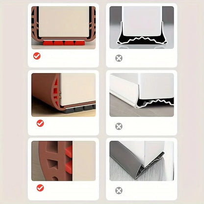 Door Draft Stopper Adjustable Foam Filled Trim To Fit