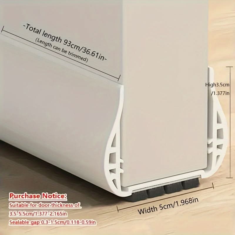 Door Draft Stopper Adjustable Foam Filled Trim To Fit
