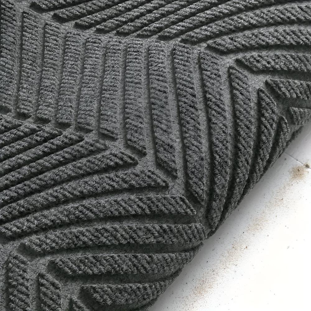 Door Mat Chevron Ridges Non-Slip Machine Washable