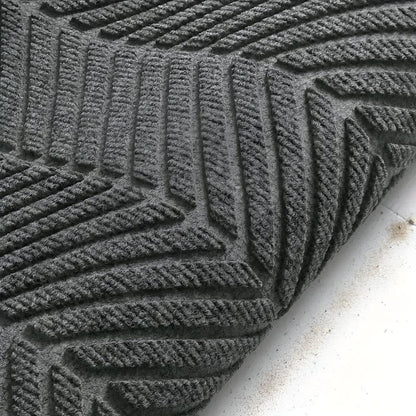 Door Mat Chevron Ridges Non-Slip Machine Washable