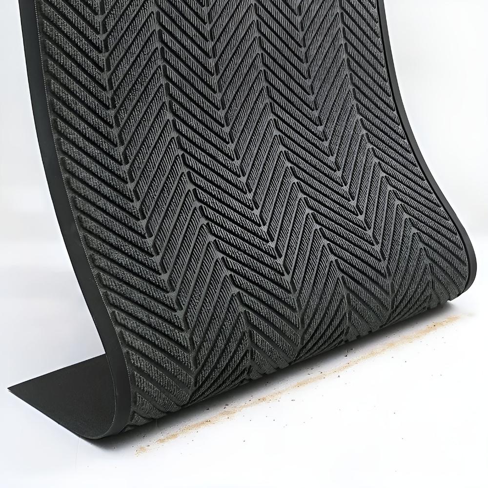 Door Mat Chevron Ridges Non-Slip Machine Washable