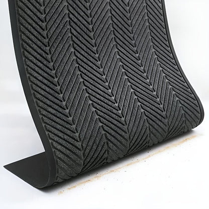Door Mat Chevron Ridges Non-Slip Machine Washable
