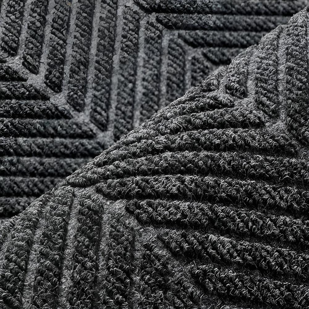 Door Mat Chevron Ridges Non-Slip Machine Washable