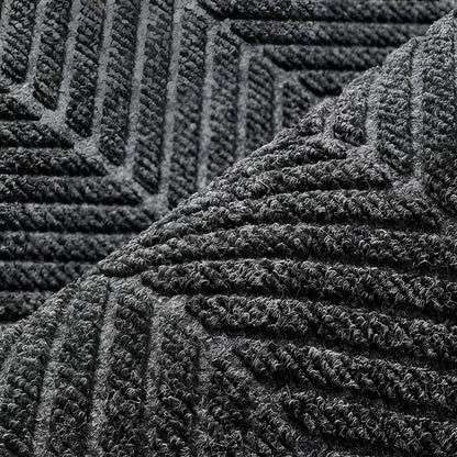 Door Mat Chevron Ridges Non-Slip Machine Washable