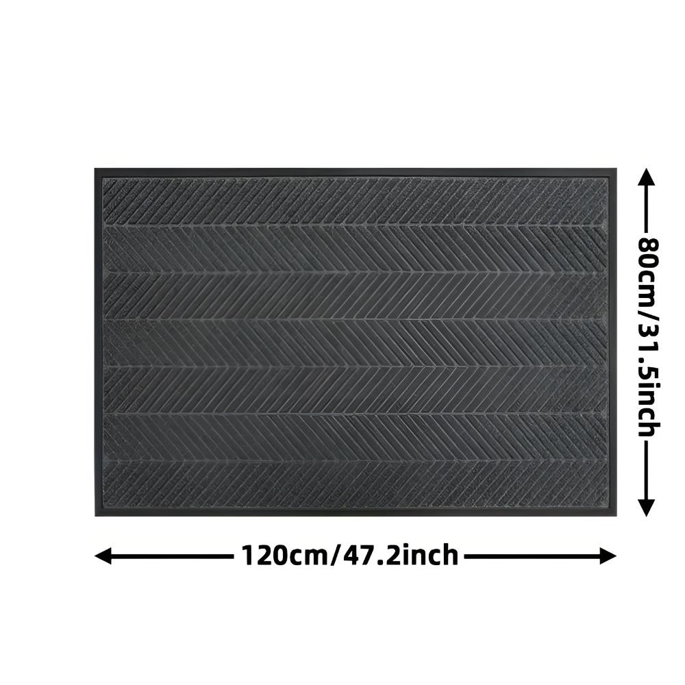 Door Mat Chevron Ridges Non-Slip Machine Washable