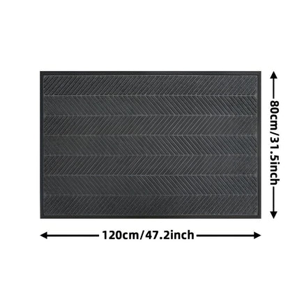 Door Mat Chevron Ridges Non-Slip Machine Washable