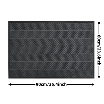 Door Mat Chevron Ridges Non-Slip Machine Washable
