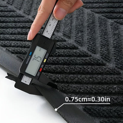 Door Mat Chevron Ridges Non-Slip Machine Washable