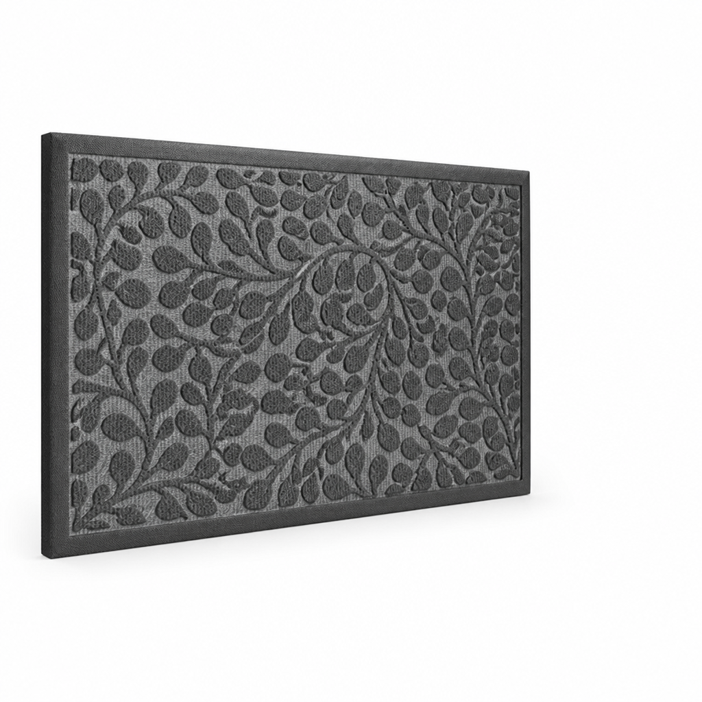 Door Mat Floral Design Non-Slip Backing & Easy Clean