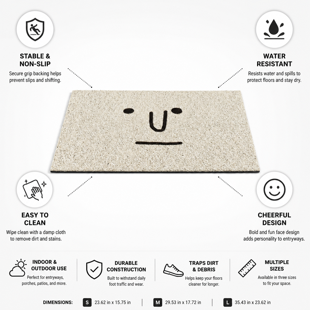 Door Mat Indoor Outdoor Water-Resistant & Non-Slip