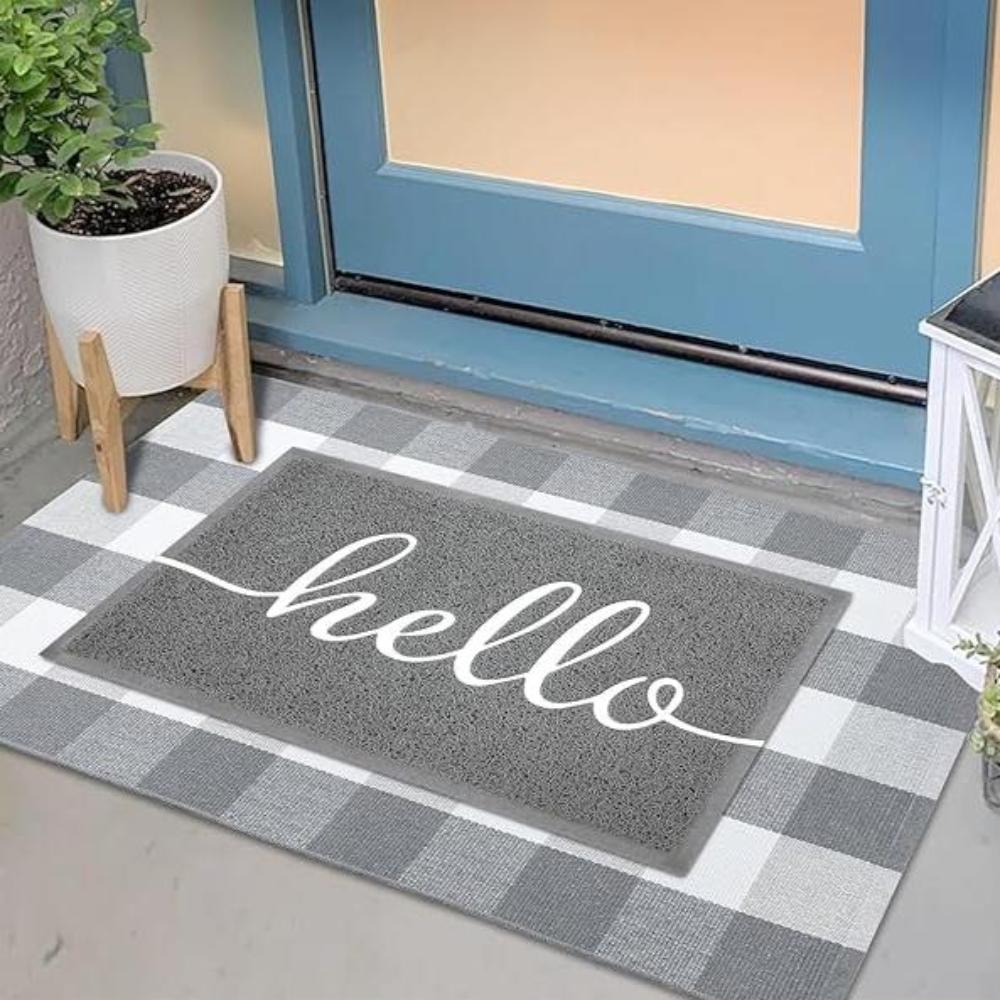 Door Mat Low-Profile Dirt-Trapping Non-Slip Rubber Backing