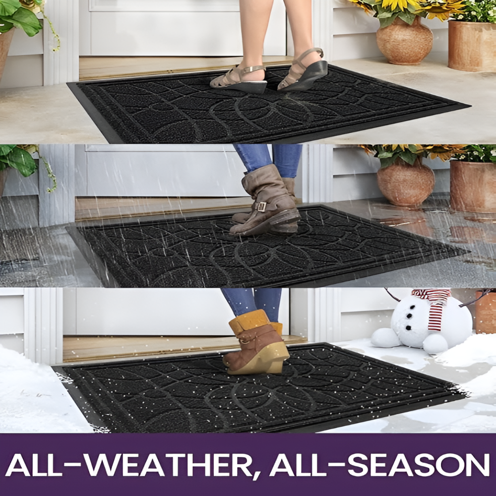 Door Mat Mandala Pattern Non-Slip Backing & Low-Profile