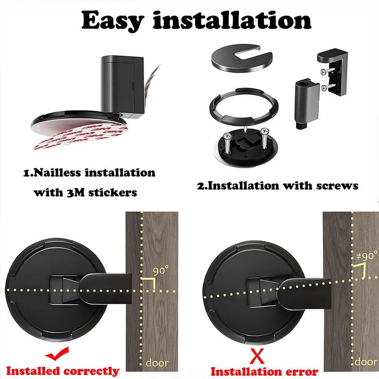 Door Stopper Floor-Mounted Foot-Operated Push-Lock