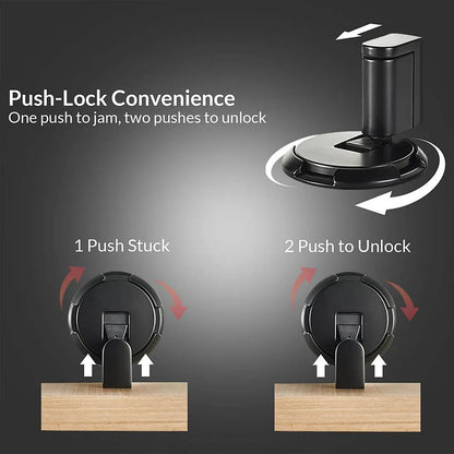 Door Stopper Floor-Mounted Foot-Operated Push-Lock