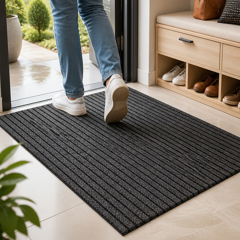 Doormat All-Season Weather-Resistant Non-Slip PVC Backing