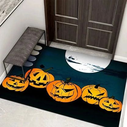 Doormat Halloween Print Non-Slip Backing & Easy-Care