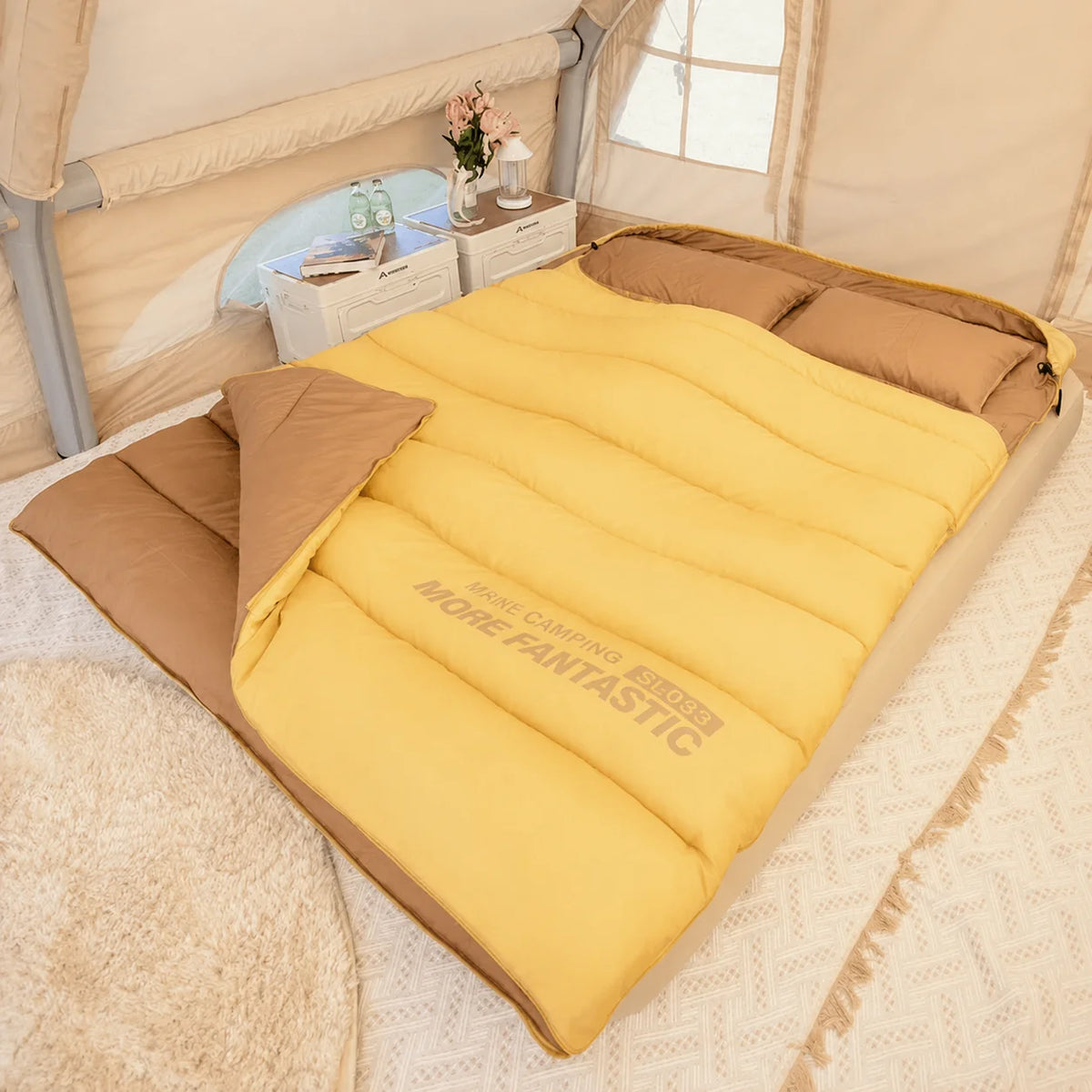 Double Sleeping Bag All-Season Lightweight & Packable