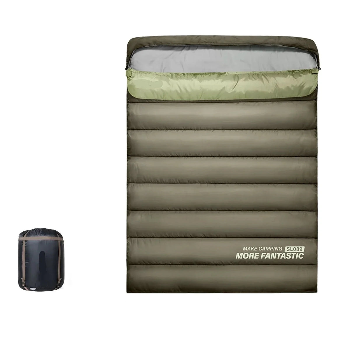 Double Sleeping Bag All-Season Lightweight & Packable