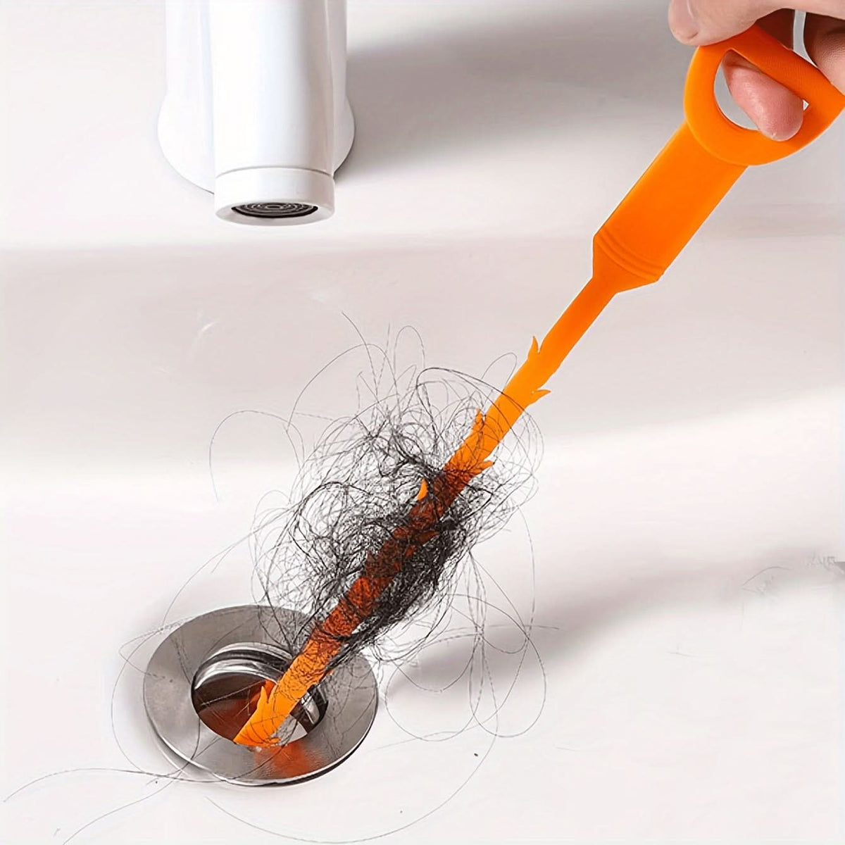 Drain Clog Remover Flexible Barbed Reusable