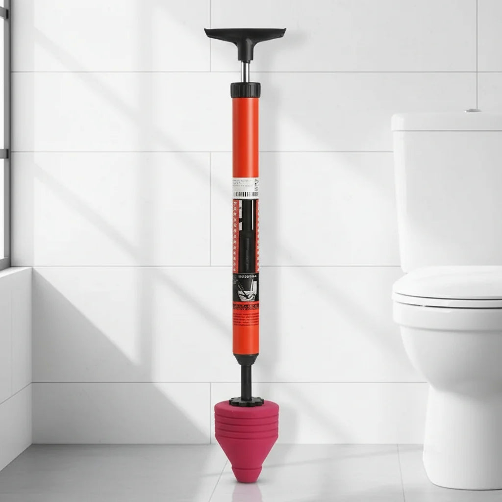 Drain Plunger Compressed Air Interchangeable Attachments Reusable