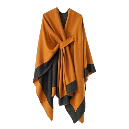 Draped Poncho Lightweight Breathable Cotton-Microfiber
